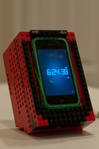 Lego iPhone Docking Station Portrait Mode Alarm Clock